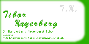 tibor mayerberg business card